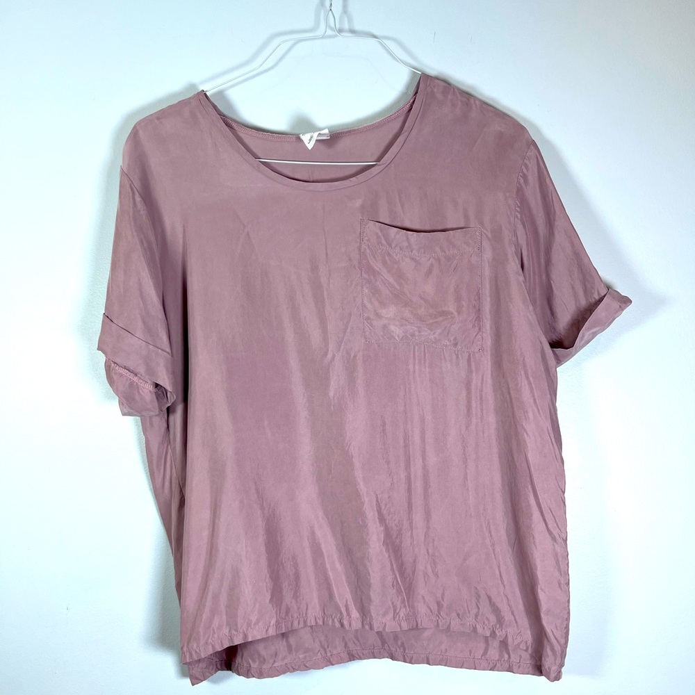 Encircled Womens Dusty Rose Short Sleeve Pocket Tee